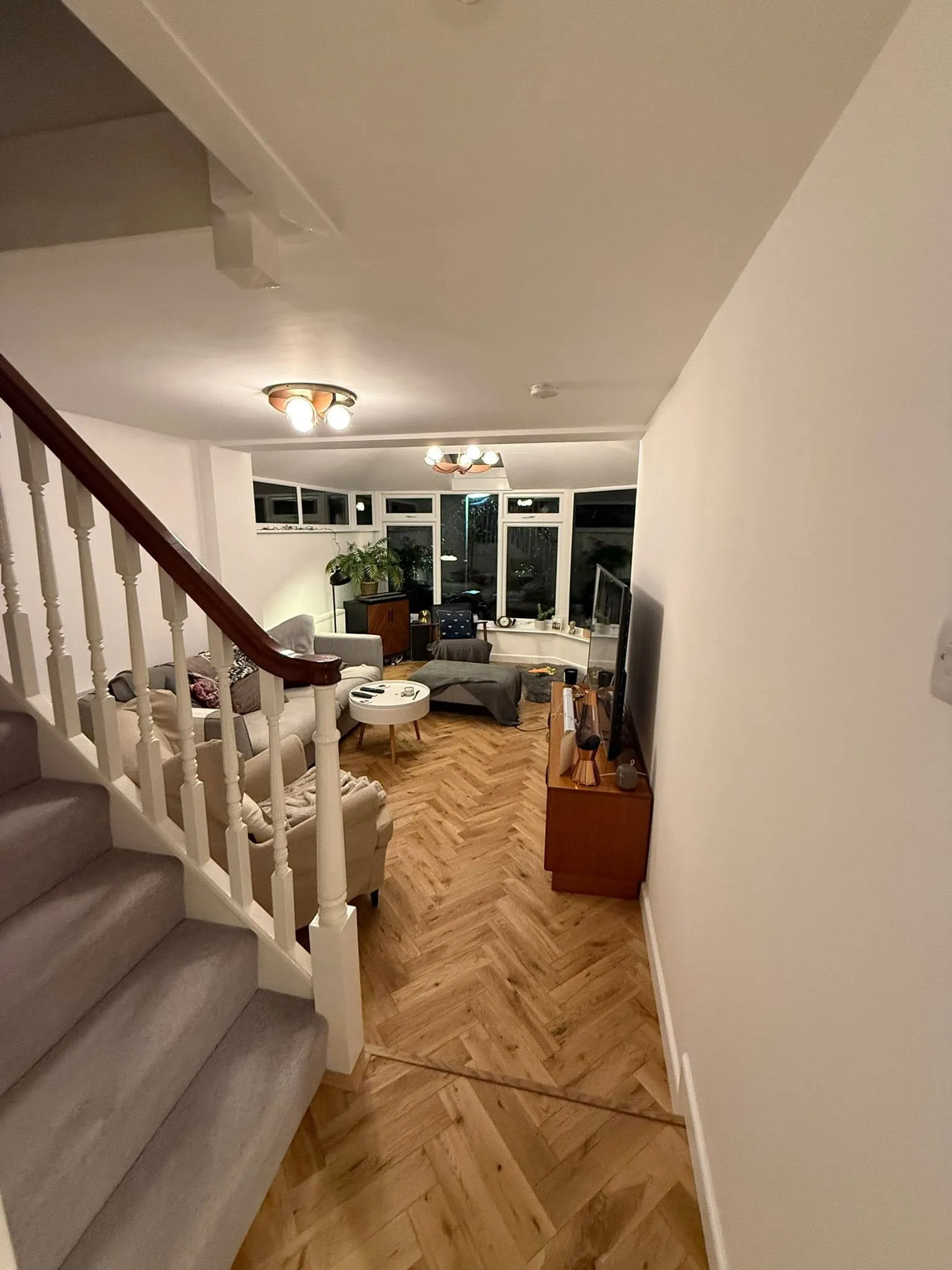 Hallway and staircase opened up as part of a whole house refurbishment